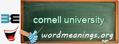 WordMeaning blackboard for cornell university